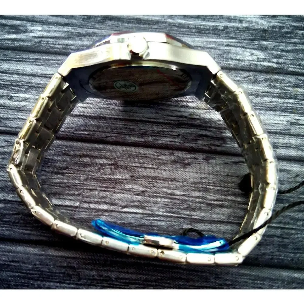 Mens Poedagar Off Shore Blue‎ Guilloché Dial Mens Dress Watch